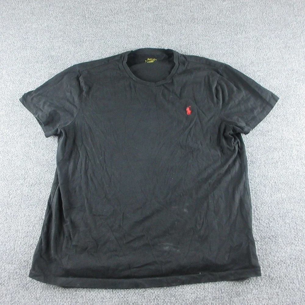 Polo Ralph Lauren Shirt Mens XL Black Short Sleeve Cotton Pony Logo Tee Casual